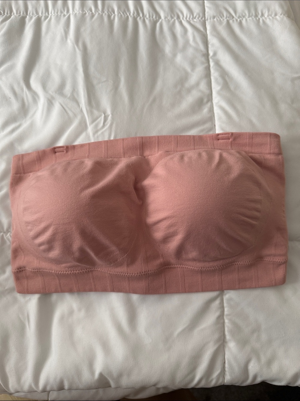 Seamless Strapless Bandeau Bra - Dusty Rose